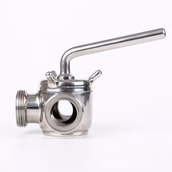 Sanitary Stainless Steel Two Clamped Two Welded Plug Valve