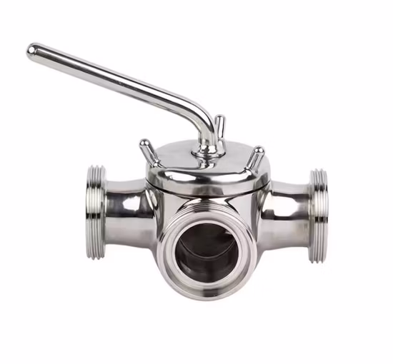 Stainless Steel Sanitary 3 Way Threaded Plug Valve