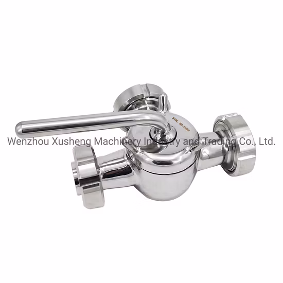 Sanitary Stopcock Valve Stainless Steel 3 Way Plug Valve